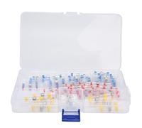 Connecteurs à Sertir Thermorétractables 100 Pièces, Kit de Cosses Isolées Étanches, Soudures Intégrées, 2:1 Rapport de Rétrécissement - Haute Résistance, Identification Facile,