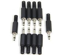 Connecteurs Audio Jack Mâle TS 2 Pôles 3.5mm à Souder (10pcs) , Connecteur pour Réparation de Casques Audio