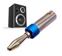 Connecteurs banane audio, connecteur audio 4 mm fiche banane connecteurs de haut-parleur plaqués or, connecteur de câble de haut-parleur pratique, soudage gratuit pour récepteur audio et systèmes