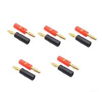 Connecteurs banane plaqués or 4 mm - Câble de haut-parleur - Raccord à vis | Alliage plaqué or, excellente conductivité, résistant à la corrosion, taille standard de 4 mm, siège stable