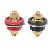 Connecteurs Batterie Passant Panneau 3/8" 250A Rouge & Noir - Montage Rapide et Sécurisé, Haute Conductivité pour Voitures, Bateaux et Véhicules Agricoles