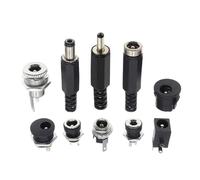 Connecteurs CC 5,5 x 2,1 mm et 3,5 x 1,3 mm, prise jack femelle for alimentation CC, montage sur panneau, adaptateur secteur CC-099/005/022B/25M(Type K,5PCS)