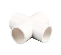 Connecteurs croisés en PVC à 4 voies, 1/5 pièces, 20/25/32/40/50 mm, raccords d'alimentation en eau en plastique, pièces de système d'irrigation, connecteurs de tuyaux en PVC(I.D 50mm,5 pieces)