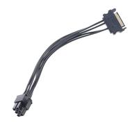 Connecteurs d ' Alimentation Simple/Double Sata15Pin à 6 Broches, câble pour Carte Graphique, Alimentation Stable, ajout Pratique, Adaptateur GPU