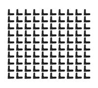 Connecteurs d ' angles en plastique résistants, Black 100 PIECES | Joints en plastique de d ' angle à Angle droit pour la réparation des mailles de fenêtre, pour accessoires de