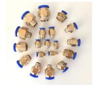 Connecteurs d'air BSPT PC6-01 PC6-02 PC8-02 PC10-02, raccords rapides for tuyaux mâles, raccords pneumatiques droits à insertion 1/4, 10 pièces(10-02 (10mm-1l4),10PCS)