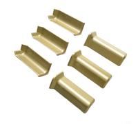 Connecteurs d'angle pour plinthes de 10 cm de hauteur avec 3 coins intérieurs et 3 coins extérieurs pour des transitions fluides dans le moulage de la base murale (L or)