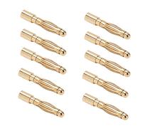 Connecteurs de Banane de 2,0 mm Balle Pure Copper plaqué High Performance Plug de Ligne Durable pour Les Circuits d'avion modèle et Les Lignes Audio 10 Pack