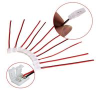 Connecteurs De Bande Led 3528/5050, 8mm / 10mm De Largeur, Adaptateur De Ruban Pcb, Couleur Unique, 2 Broches, 10 Pièces/Lot