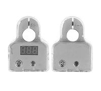 Connecteurs de borne batterie auto 2 pcs 0/4 / 8 AWG voltmètre 12-24V capuchon transparent 17,5 mm - Surveillance temps réel, anti - corrosion, installation universelle