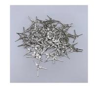 Connecteurs de broches de nœud papillon en cuivre et métal, 3 fourchettes croisées, Clips de cravate, pièces de lustre en cristal(Chrome 3 forks,100 pieces)