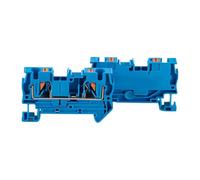 Connecteurs de câblage de bornier PT-4, 50 pièces, à insérer sur rail DIN, à ressort, sans vis, conducteurs traversants PT4(Blue)