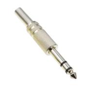 Connecteurs de câble de prise d'amplificateur stéréo Mono 6.35mm, 2 3 pôles, connecteurs de Microphone(Stereo,5pcs)