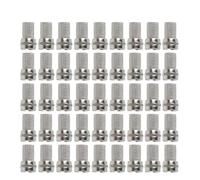 Connecteurs de câble RG6 type F à visser en cuivre for antenne satellite TV coaxiale, 20/50/100 pièces(50PCS)