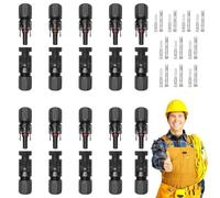 Connecteurs de Câble Solaire - Branchement Mâle et Femelle,Adaptateur pour Générateur Solaire | pour Cabane Agriculture Maison Camping-Car Extérieur Commercial Générateur Camping Marine