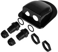 Connecteurs de câbles, 2 presse-étoupes d'entrée câble solaire, boîte jonction panneau, camping-car, caravane, bateau, presse-étoupe for tous les types(Black)