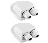 Connecteurs de câbles, 2 presse-étoupes d'entrée câble solaire, boîte jonction panneau, camping-car, caravane, bateau, presse-étoupe for tous les types(White)