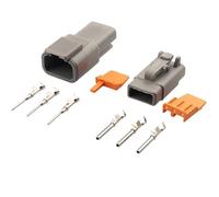 Connecteurs de câbles électriques étanches à 3 Broches série DTM - DTM04-3P DTM06-3S for connexions mâles et Femelles de Calibre 16-22 AWG(DTM-3P Whole Set 20Sets)