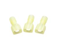 Connecteurs de câbles femelles en nylon - FDFN2-250/2,5-250, bornes électriques 16-14 AWG, cosses à fourche en laiton, 10 pièces(Yellow)