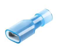Connecteurs de câbles femelles en nylon - FDFN2-250/2,5-250, bornes électriques 16-14 AWG, cosses à fourche en laiton, 10 pièces(Blue)