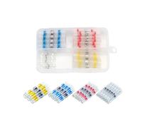 Connecteurs de fil de soudure thermorétractables, connecteurs isolés bout à bout, Kit de connecteurs de soudure for automobile et Marine, 50 à 1000 pièces(50Pcs)