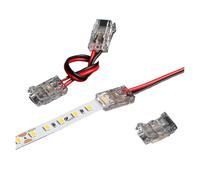 Connecteurs de Fil LED, Bande à Bandes, sans Soudure, Mini Boucle, Bandes RGB à Ligne, bornier Rapide, Pas de connecteur de Zone Sombre(Strip to Strip(TZ),5PCS,2Pin for 10MM)