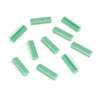 Connecteurs de fil T-Tap, 10pcs/set 12 Bornes de câblage électrique à pas de 2,54mm, vert carte de circuit imprimé universelle Connecteur de bornier à vis Déconnexion rapide Assortiment de bornes à co