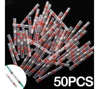 Connecteurs de fil thermorétractables SST21, manchon étanche, bout à AWG22-18, épissure électrique, soudure étamée, borne de joint, 50 pièces 50PCS Mix Couleur