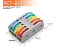 Connecteurs De Fil Universels Rapides,Câblage D'épissure Compact,Connexion De Câble,Enfichable,1 À 100 Pièces,0.08mm 2 - Type Pct-2-5-2pcs