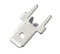 Connecteurs de fils, 50pcs/100 pièces feuille soudage 4.8 bornes à souder insertion droite panneau bloc sertir mâle(Thickness 0.5mm,Quantity 100pcs)