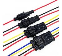Connecteurs de fils automobiles étanches 16 AWG 2/3/4 broches | Type de déconnexion rapide, adaptés pour voiture, moto, utilisation électrique marine (2p)