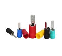 Connecteurs de fils, Connecteur d'insertion de broche de cosse d'épissure en cuivre DBV1.25/2/5.5, borne à sertir isolée à lame(30Pieces DBV5.510,Green)