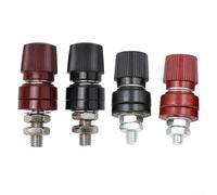Connecteurs de fils et de câbles, 4 bornes à vis M6/M8, borne de liaison pour alimentation audio, design isolé à double écrou, code couleur rouge noir, pour systèmes de batterie solaire de bateau de