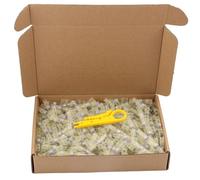 Connecteurs de fils thermorétractables, Heat Shrink Butt Splice Sleeve Tube Terminals Multicolor 100/200 PCS(Yellow Awg 12-10,200 PCS)