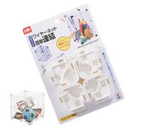 Connecteurs De Grille De Stockage Cube-Multifonction Installation Facile,Connecteurs De Rangement pour Cubes en Fil,pour Maison Dortoir Appartement Chambre Organisation De Placard Et De