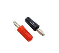 Connecteurs de Haut-Parleur Banane de Type Court de 4mm, boîtier en Plastique stéréo, Adaptateur de Fil Banane à Double Canal de 4mm(5Pcs Black)