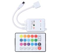 Connecteurs de Lumière LED, Télécommande de Remplacement pour Lumière LED, Télécommande LED Intelligente 24 Touches, Contrôleur LED RVB 16 Couleurs, Variateur de Lumière LED,