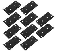 Connecteurs de Meubles en Acier Inoxydable Noir 10x5 CM | Fixation Plate pour Bois, Vis Incluses, Usage Tables et Chaises, Design Noir Sobre, Connexion Stable