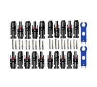 Connecteurs de panneau solaire mâles et femelles IP67 1000 V CC, 10 paires de connecteurs ou 1 paire de connecteurs à clé for système solaire(10 Pairs 2 spanner)