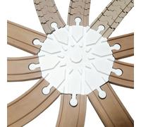 Connecteurs De Piste pour Voitures Jouet | Jeux Éducatifs Sécurisés,Pièces De Connexion pour Pistes De Train en Bois - pour Maison École Maternelle Garderie Jeu Anniversaire Jour des