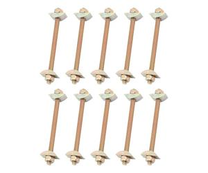 Connecteurs de plan de travail, finoki Lot de 10 jonction plan de travail connecteurs en acier inoxydable M8x100mm Pour assemblages Adapté de lit et mobilier divers raccord plan de travail