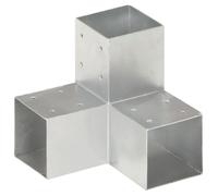 Connecteurs de poteau 4 pcs - CLOUD - Forme en Y Métal galvanisé 91x91 mm C125