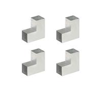 Connecteurs de poteau 4 pcs Forme en L Métal galvanisé 91x91 mm