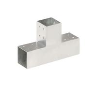vidaXL Connecteurs de poteau 4 pcs Forme en T Métal galvanisé 81x81 mm