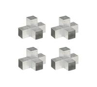 Connecteurs de poteau 4 pcs Forme en X Métal galvanisé 91x91 mm