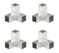 Connecteurs de poteau 4 pcs Forme en Y Méta Connecteurs de poteau 4 pcs Forme en Y Métal galvanisé 71x71 mm 33504