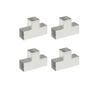 Connecteurs de poteau 4pcs Forme en T Métal galvanisé 101x101mm