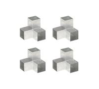 vidaXL Connecteurs de poteau 4pcs Forme en Y Métal galvanisé 101x101mm