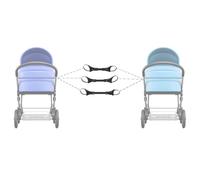 Connecteurs De Poussette - Joints Sécurisés En Métal Bâtiment Compact, Simple Installation Rapide Strong Hold, Outil De Liaison Réglable Pour Twin Baby Prams | Kit D'organisateur Pour Mamans P