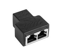 Connecteurs de répartiteur RJ45 Adaptateur 1 à 2 LAN Ethernet Splitter Coupler Connecteur de câble Adaptateur économique et durable Durable et utile